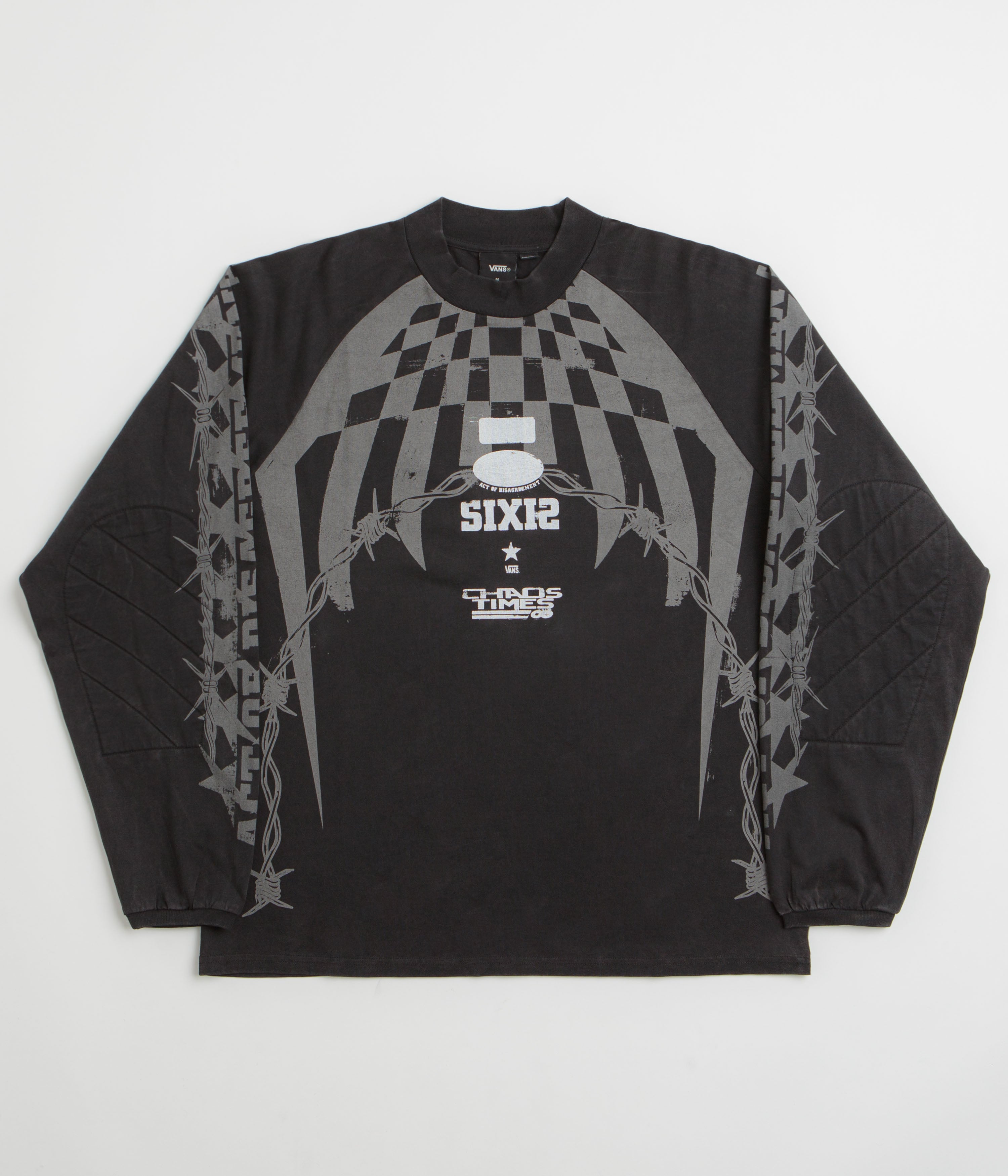 Vans x SlamJam AOD Hazard Long Sleeve T-Shirt in Black