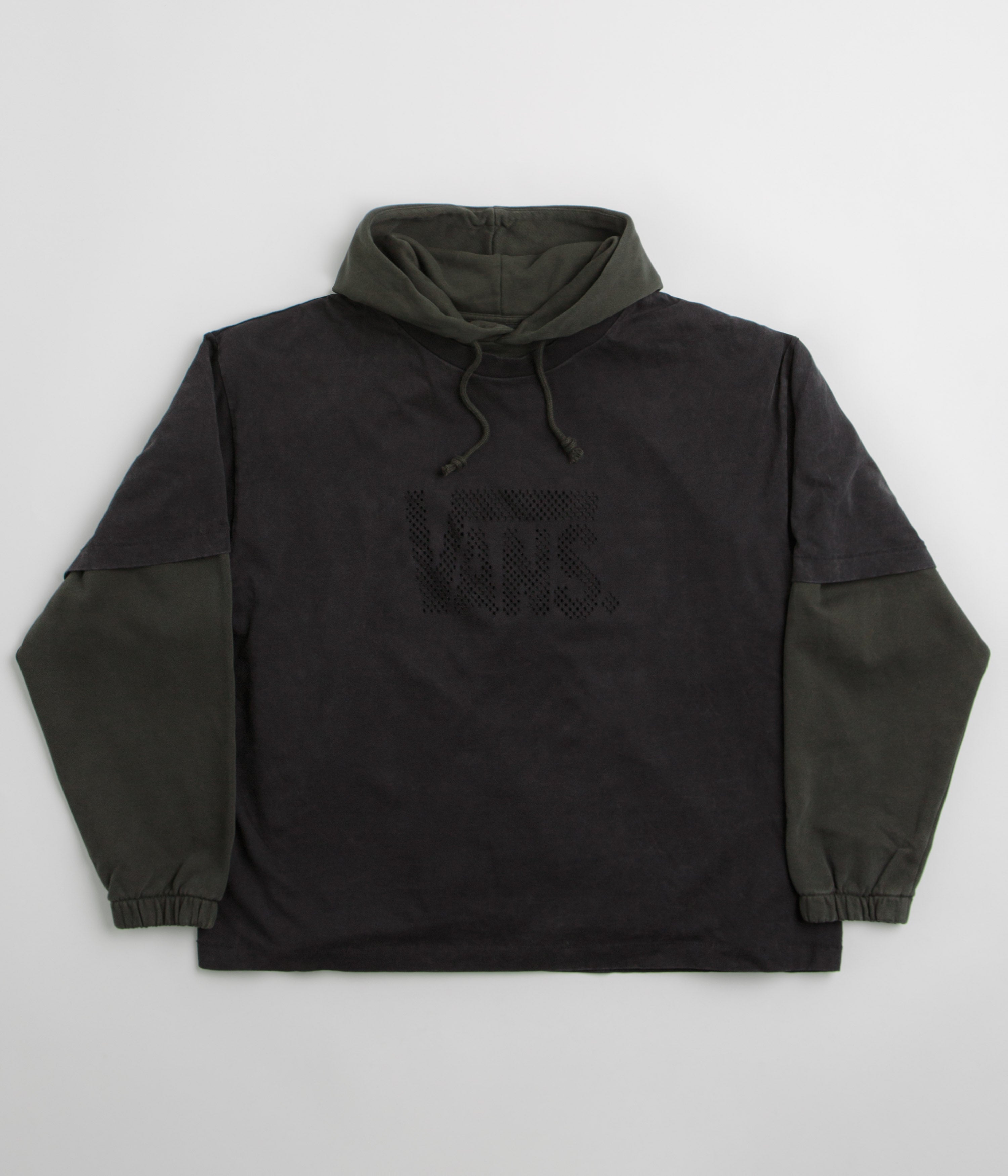 Vans x SlamJam AOD Lasered Hoodie in Washed Black