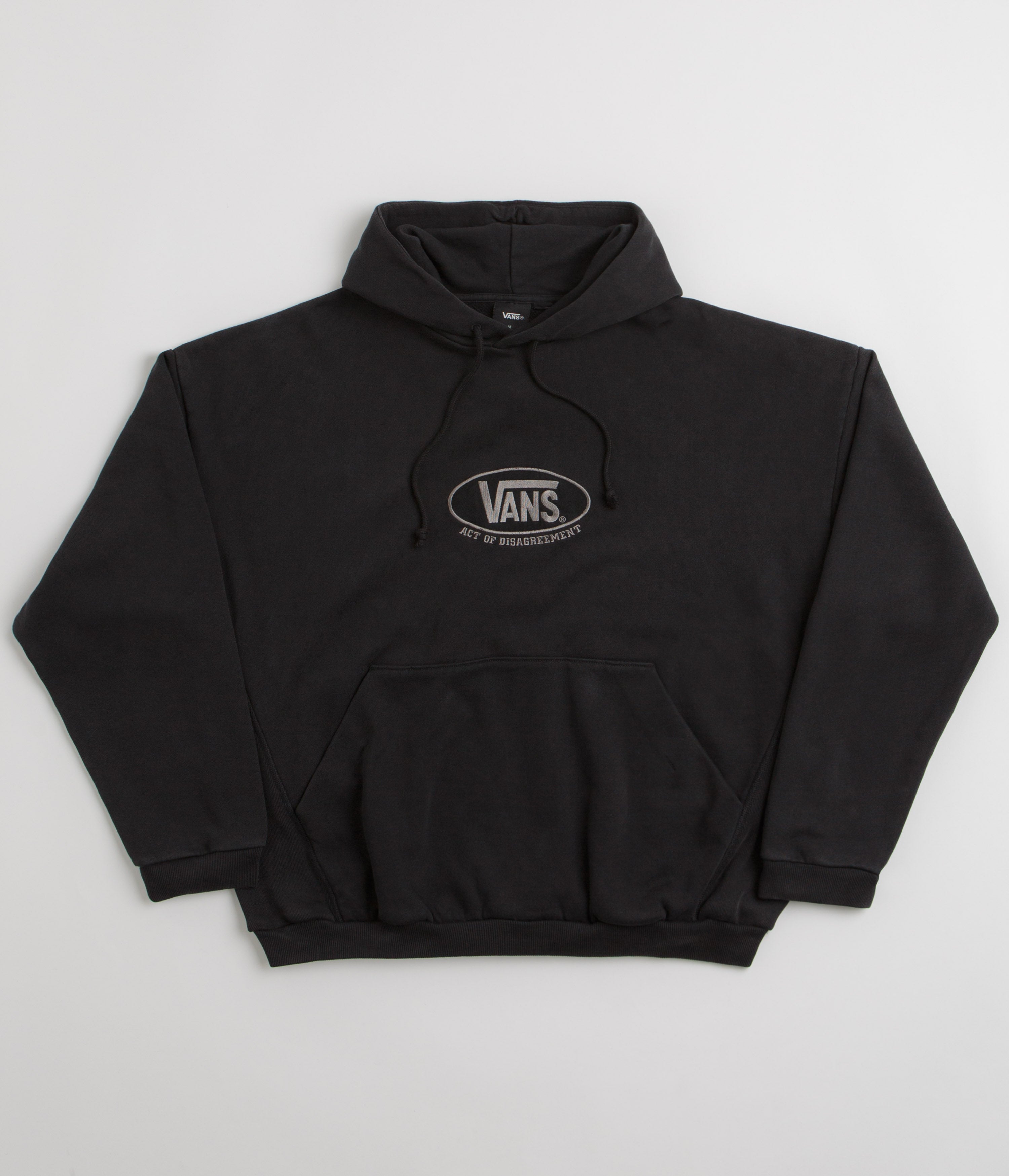 Vans x SlamJam AOD Oval Logo Hoodie in Washed Black