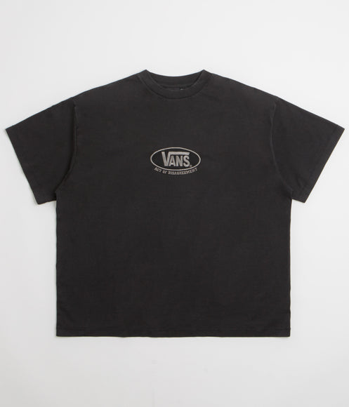 Vans x SlamJam AOD Oval Logo T-Shirt - Washed Black