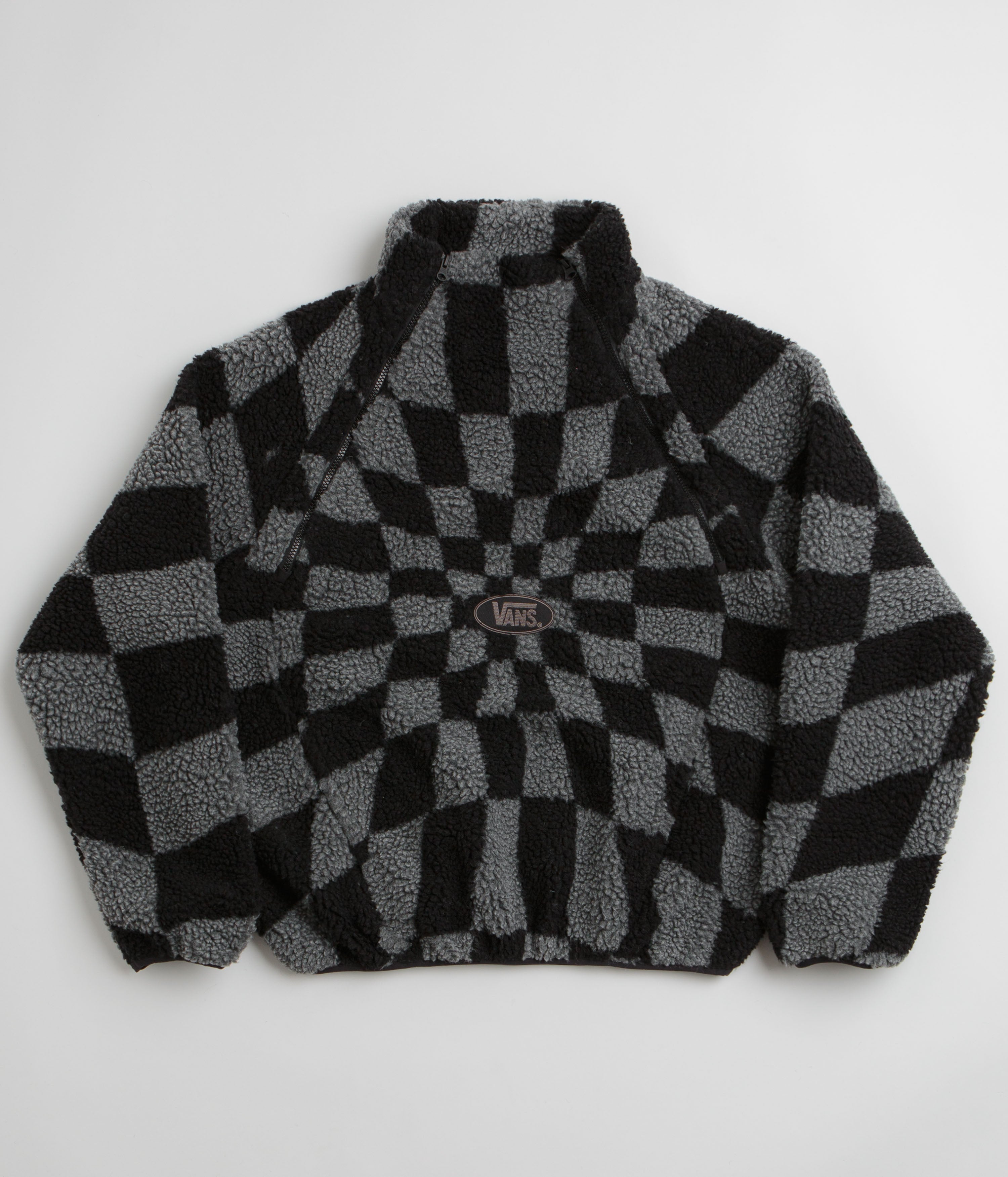 Vans x SlamJam AOD Relief Check Pullover Fleece in Smoked Pearl