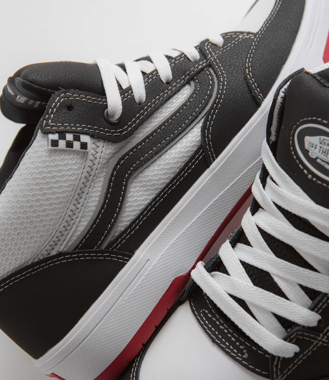 Vans Zahba Mid Shoes Black White Red Flatspot