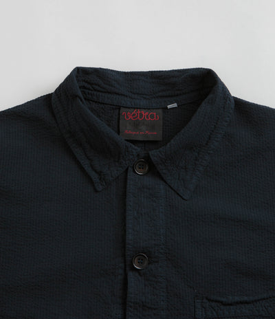 Vetra No.5 Seersucker Workwear Jacket in Navy