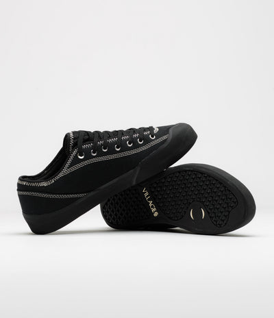 Village PM 1.30 PM Canvas Shoes in Black and Natural Black