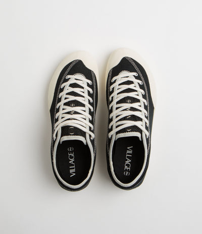 Village PM 1.30 PM Canvas Shoes in Black and Whisper White