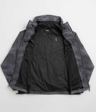 Wasted Paris Script Trompe L'Oeil Windbreaker Jacket - Faded Black