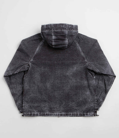 Wasted Paris Script Trompe L'Oeil Windbreaker Jacket - Faded Black
