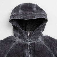 Wasted Paris Script Trompe L'Oeil Windbreaker Jacket - Faded Black thumbnail