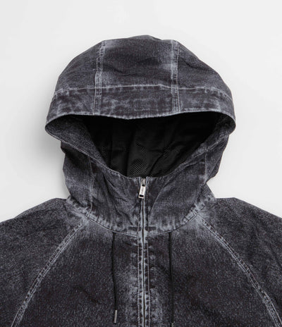 Wasted Paris Script Trompe L'Oeil Windbreaker Jacket - Faded Black