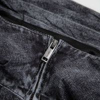 Wasted Paris Script Trompe L'Oeil Windbreaker Jacket - Faded Black thumbnail