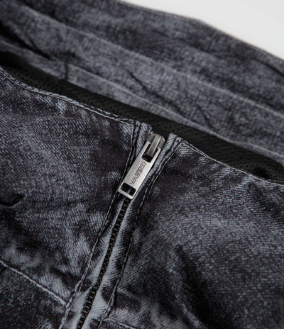 Wasted Paris Script Trompe L'Oeil Windbreaker Jacket - Faded Black