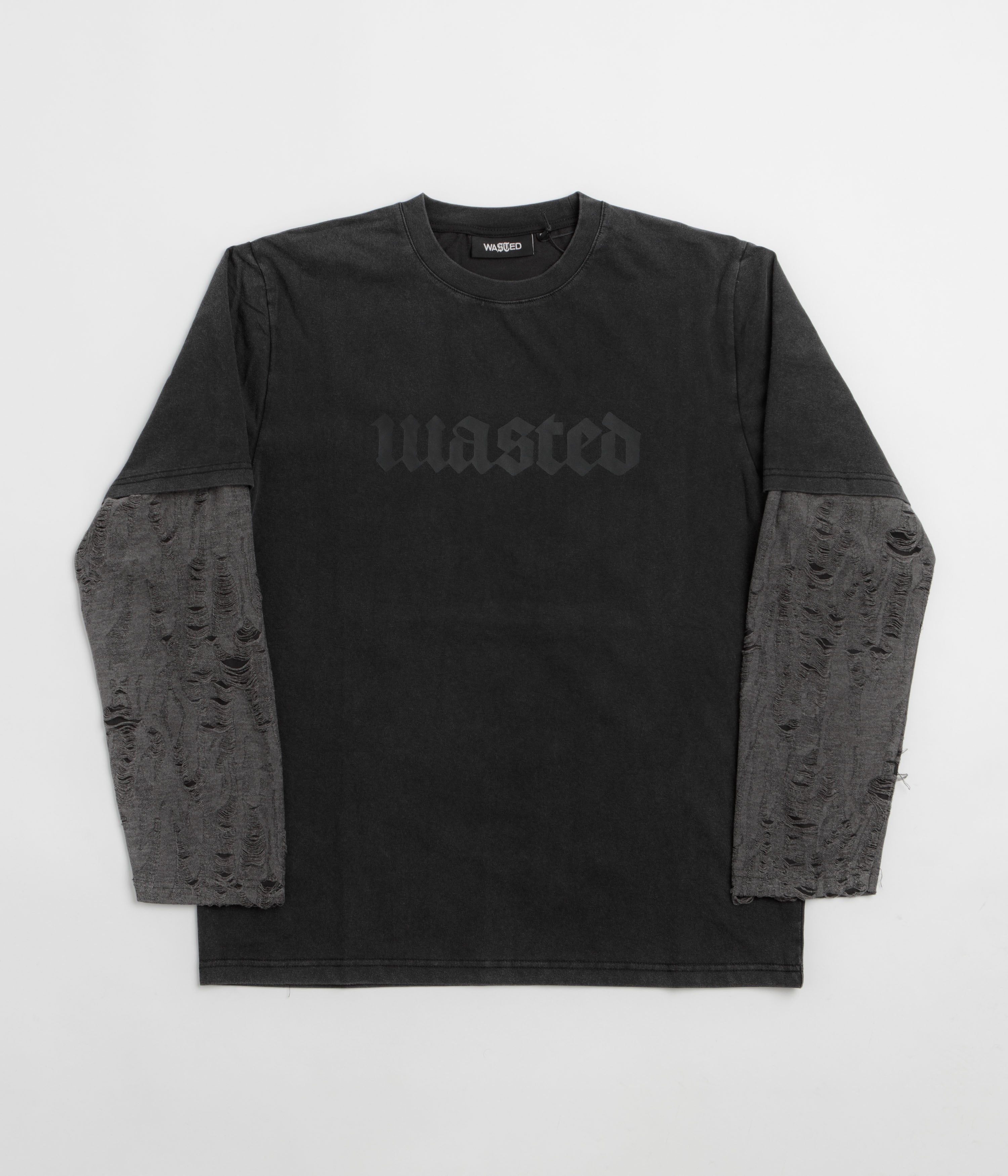Wasted Paris Skive T-Shirt - Black / Charcoal