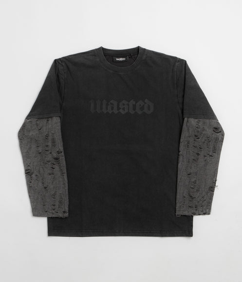 Wasted Paris Skive T-Shirt - Black / Charcoal