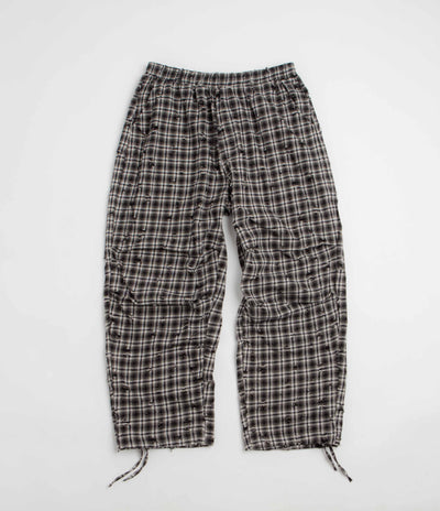 Wasted Paris Tartan Distressed Overpants - Black / White Tartan