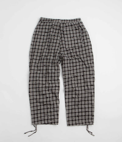 Wasted Paris Tartan Distressed Overpants - Black / White Tartan