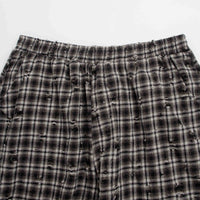 Wasted Paris Tartan Distressed Overpants - Black / White Tartan thumbnail