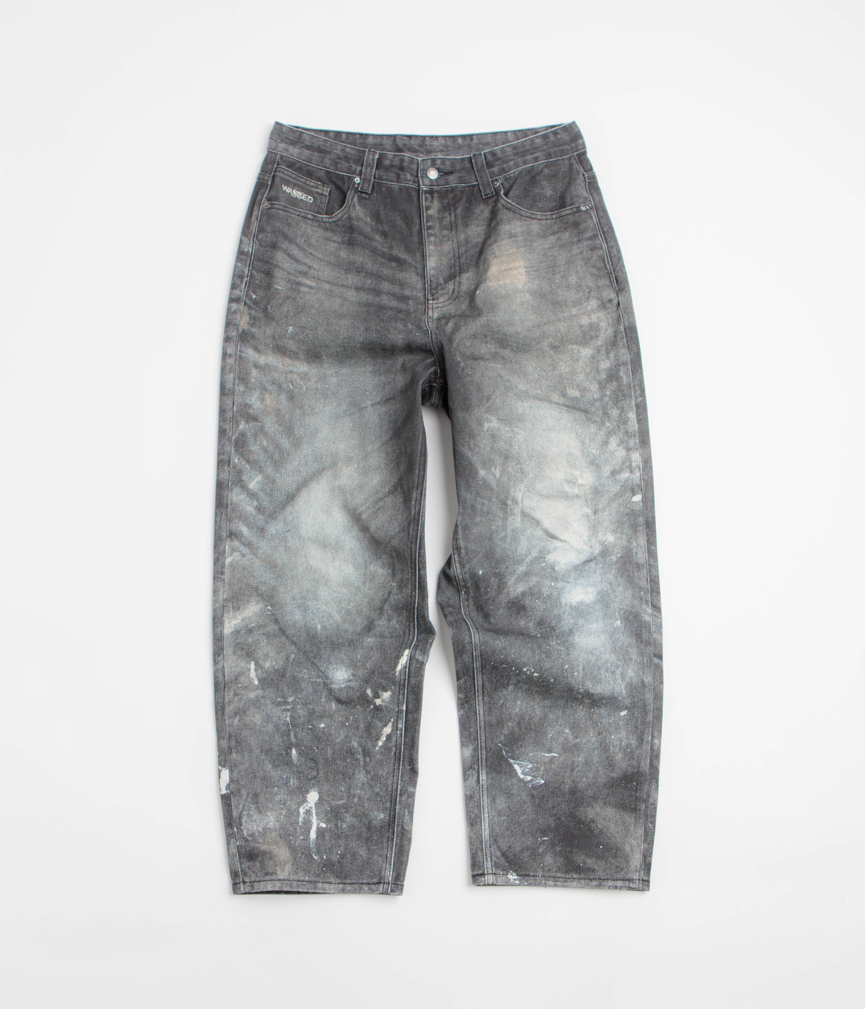 Wasted Paris Trompe L'Oeil Casper Denim Pants - Faded Black