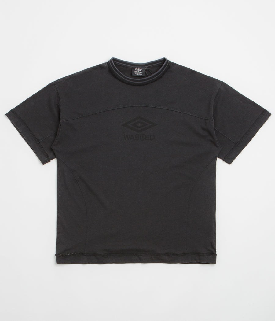 Wasted Paris x Umbro Boxy T-Shirt - Faded Black