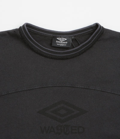 Wasted Paris x Umbro Boxy T-Shirt in Faded Black