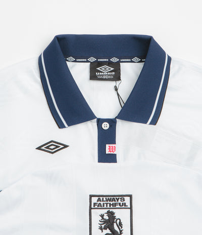 Wasted Paris x Umbro Football Jersey in White and Blue