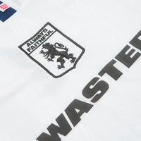 Wasted Paris x Umbro Football Jersey in White and Blue thumbnail