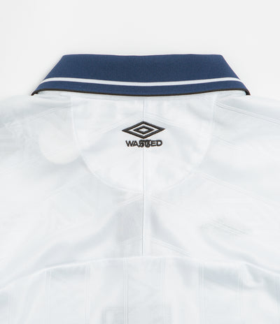 Wasted Paris x Umbro Football Jersey in White and Blue