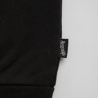 Welcome Barb Sleeve Embroidered Pigment-Dyed Hoodie in Black thumbnail