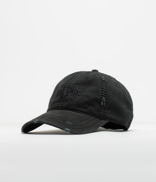 Welcome Distressed Vamp Cap - Black