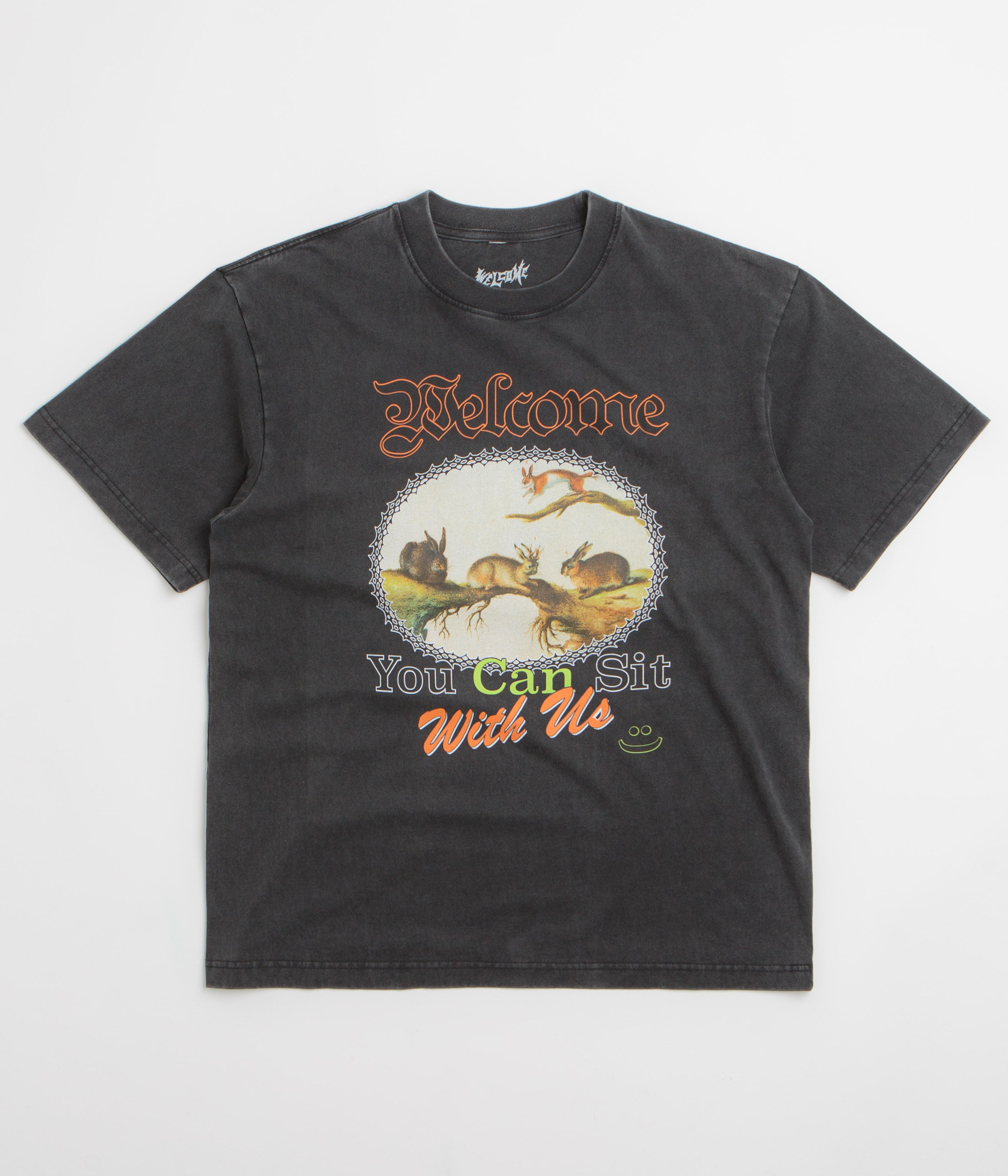 Welcome Friends T-Shirt in Vintage Black