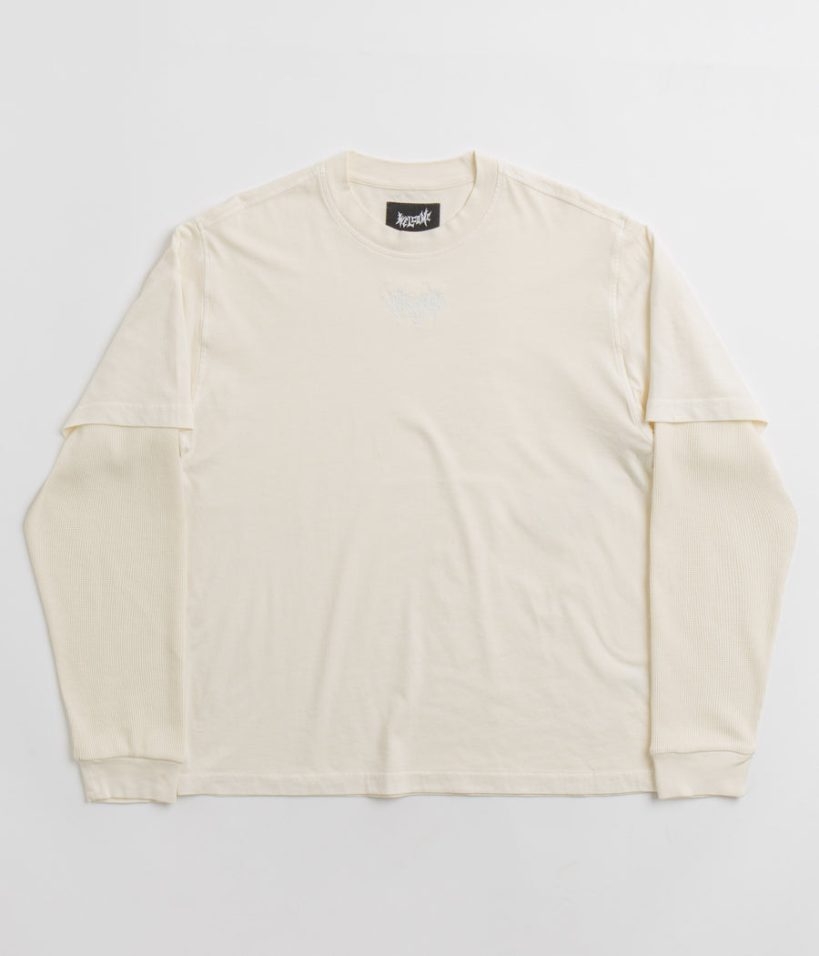 Welcome Shard Layered Knit Long Sleeve T-Shirt in Bone