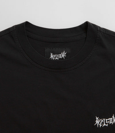 Welcome Vamp Core Garment Dyed Knit T-Shirt in Black