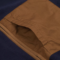 Workware Life Fleece Vest in Navy and Brown thumbnail