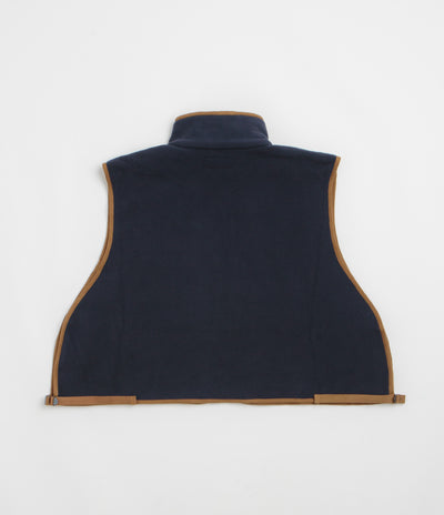 Workware Life Fleece Vest in Navy and Brown