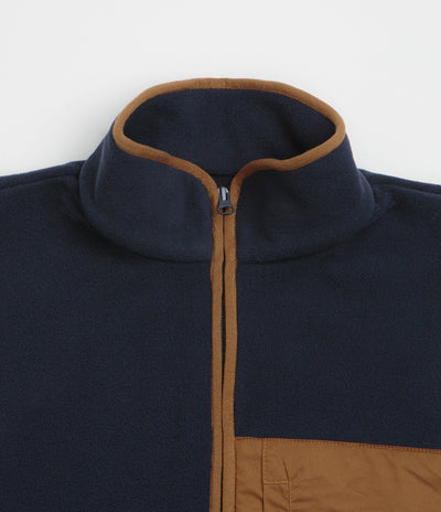 Workware Life Fleece Vest in Navy and Brown
