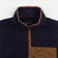 Workware Life Fleece Vest in Navy and Brown thumbnail