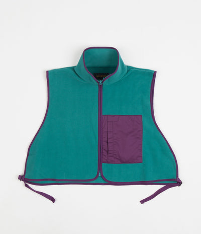 Workware Life Fleece Vest in Turquoise and Purple