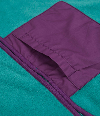 Workware Life Fleece Vest in Turquoise and Purple