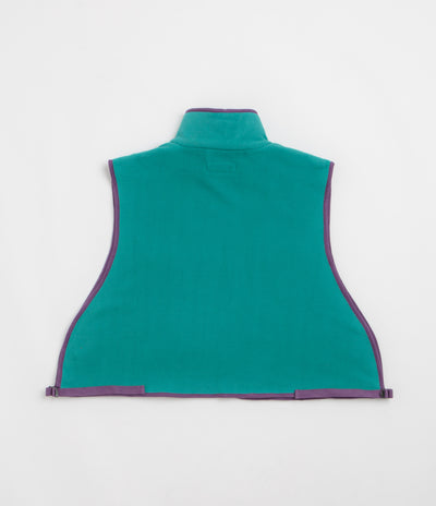 Workware Life Fleece Vest in Turquoise and Purple