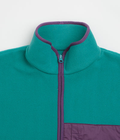 Workware Life Fleece Vest in Turquoise and Purple