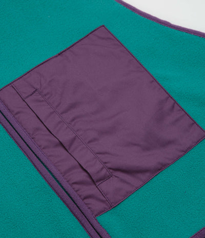 Workware Life Fleece Vest in Turquoise and Purple