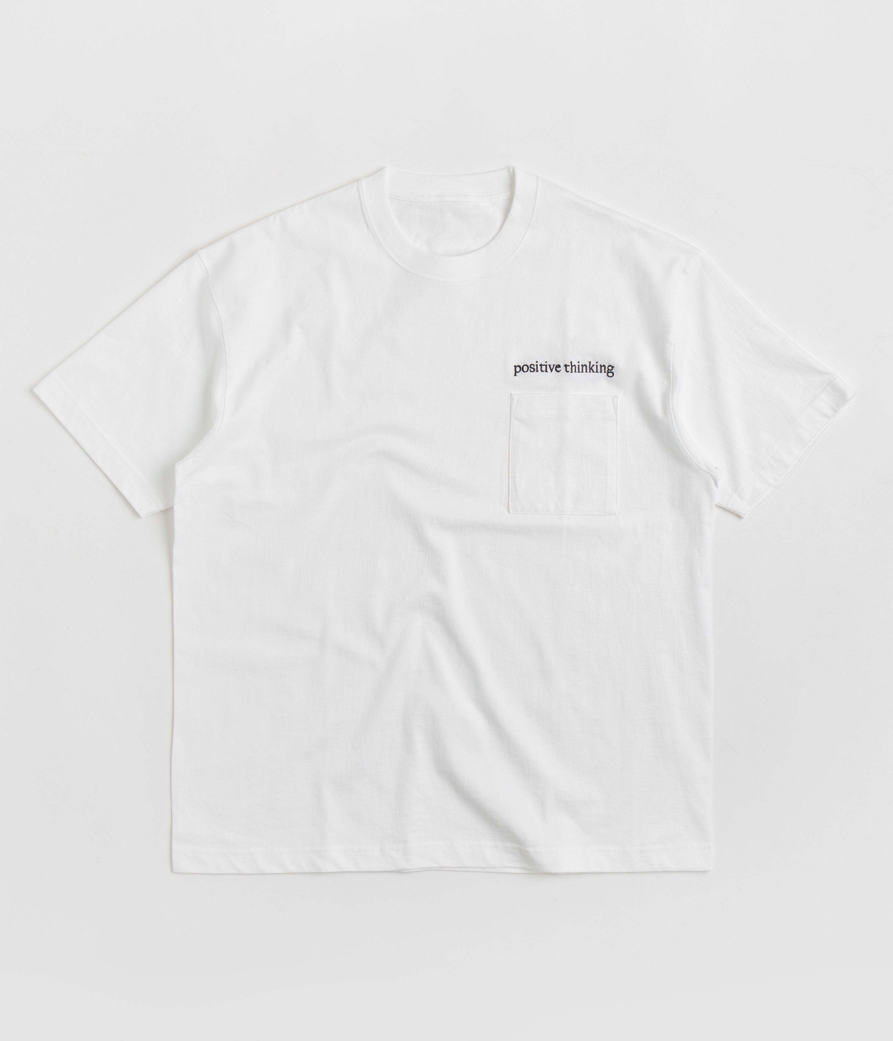 Workware Positive Thinking Heavyweight Pocket T-Shirt in White
