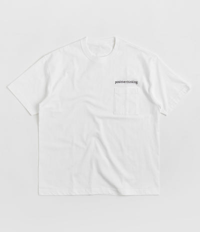 Workware Positive Thinking Heavyweight Pocket T-Shirt in White