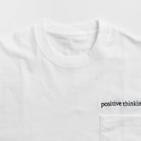 Workware Positive Thinking Heavyweight Pocket T-Shirt in White thumbnail