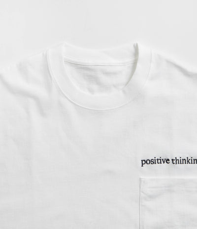 Workware Positive Thinking Heavyweight Pocket T-Shirt in White