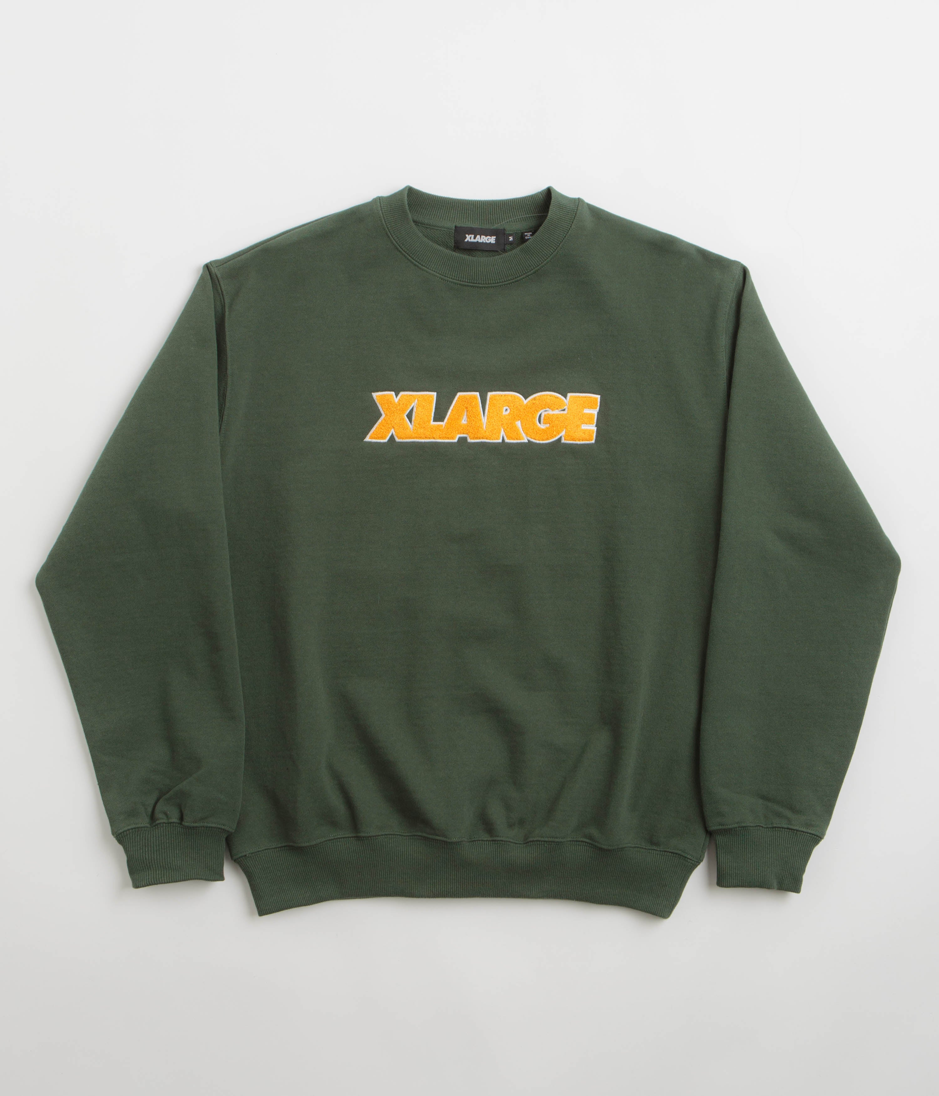 XLarge Chenille Standard Logo Crewneck Sweatshirt in Green