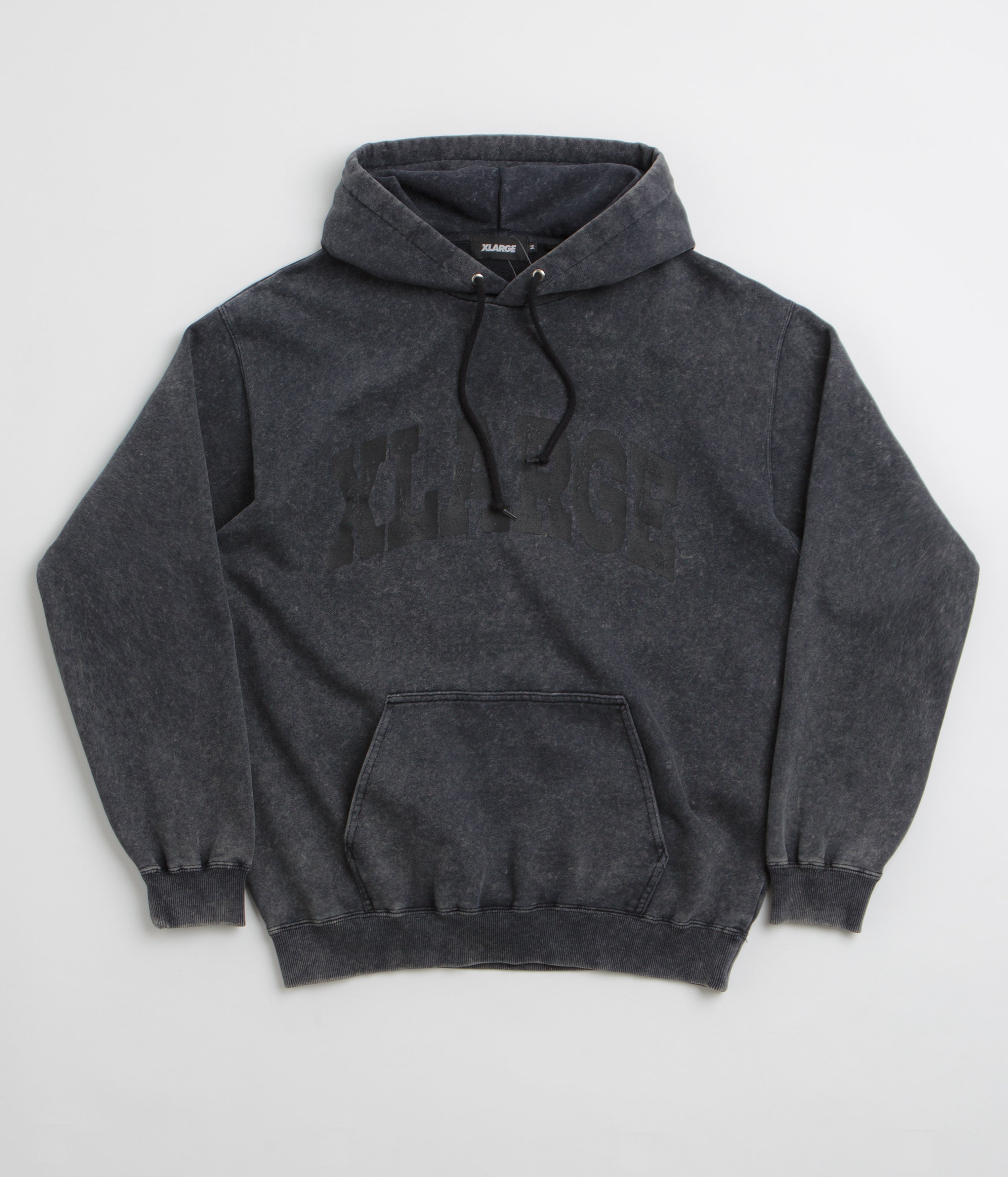 XLarge Collage Logo Hoodie in Black Dyed