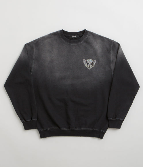 XLarge Eagle Wings To The World Crewneck Sweatshirt - Black