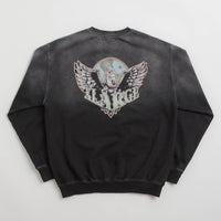 XLarge Eagle Wings To The World Crewneck Sweatshirt in Black thumbnail