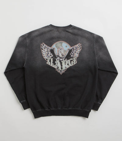 XLarge Eagle Wings To The World Crewneck Sweatshirt in Black