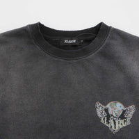 XLarge Eagle Wings To The World Crewneck Sweatshirt in Black thumbnail